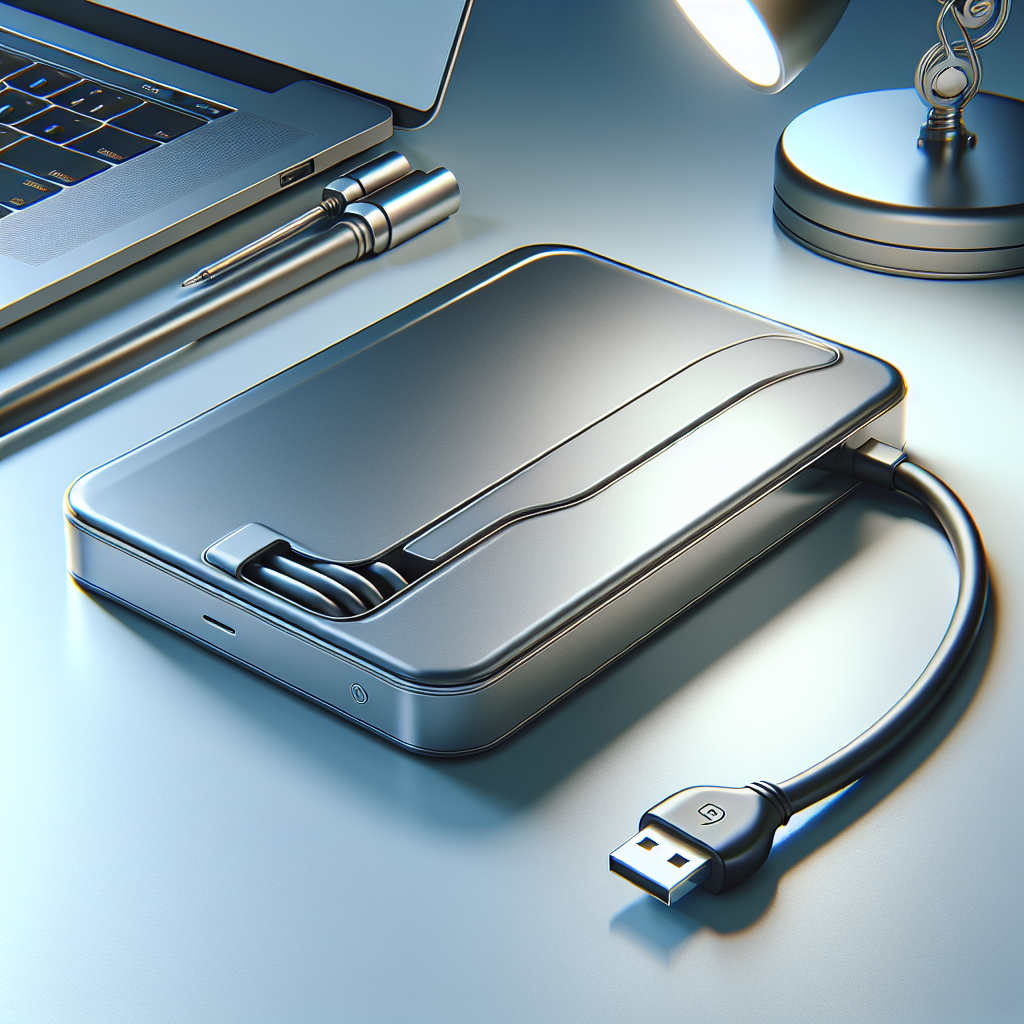 Why are some external drives designed with integrated cable management?